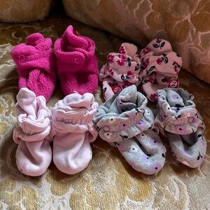Lot of zutano baby booties